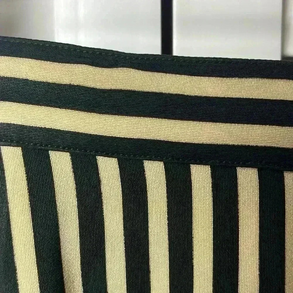 Salvatore Ferragamo Striped Pencil Skirt Size 8 Black & Beige - Picture 2 of 10